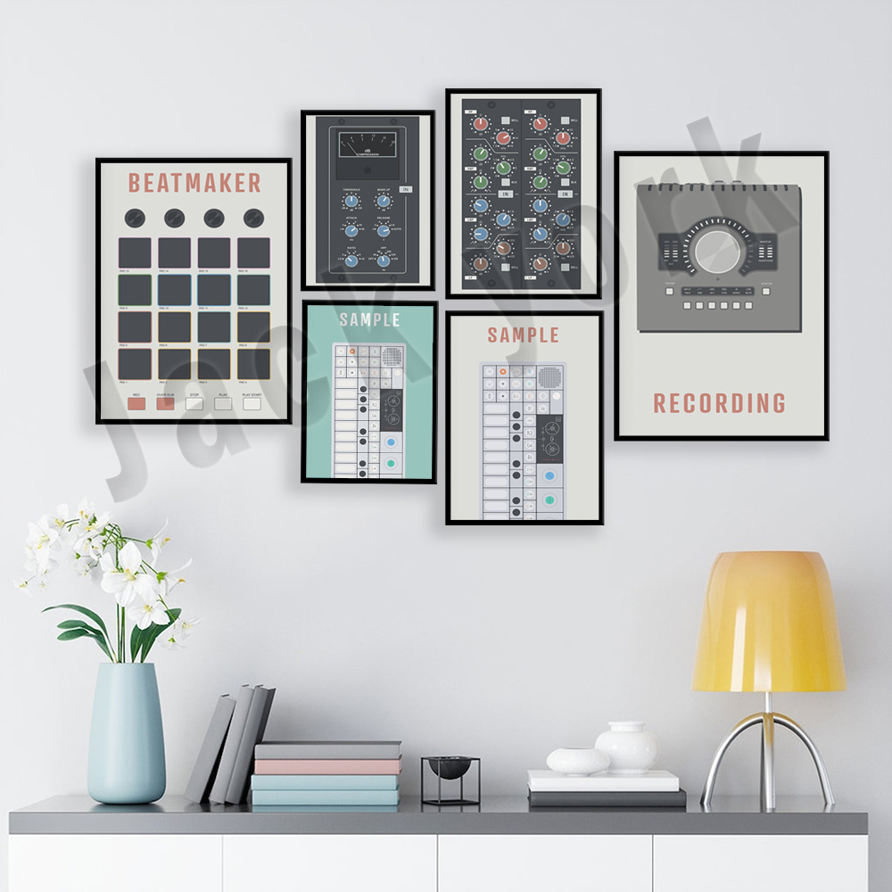 Audio Music File - Poster del produttore musicale, equalizzatore SSL,