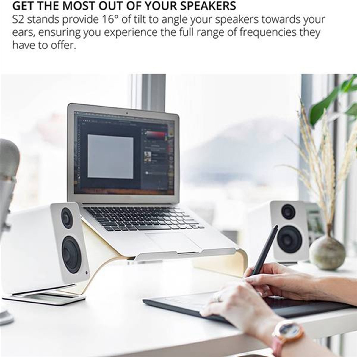 Studio Monitor Speaker - Supporto Inclinato per Altoparlanti da Scrivania